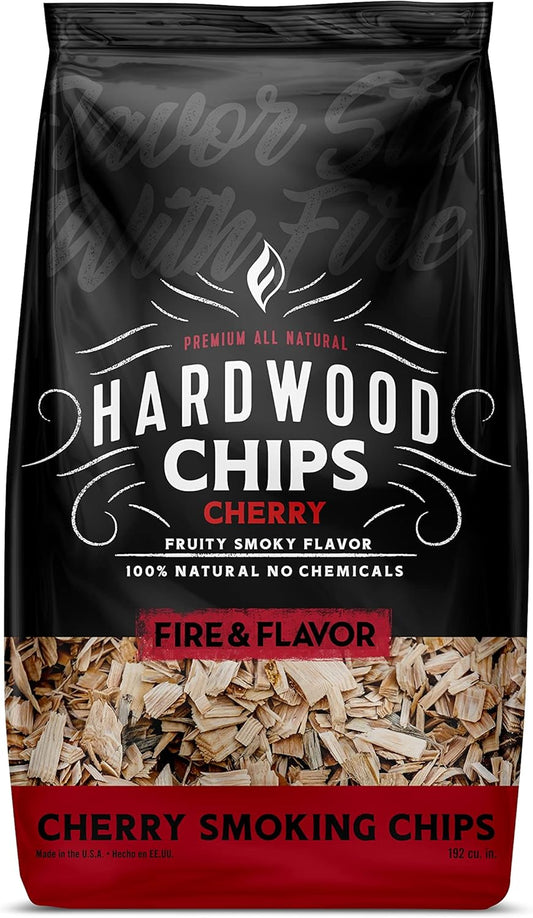 Premium 100% All Natural Hardwood Smoking Chips, Works with All Grills, Cherry